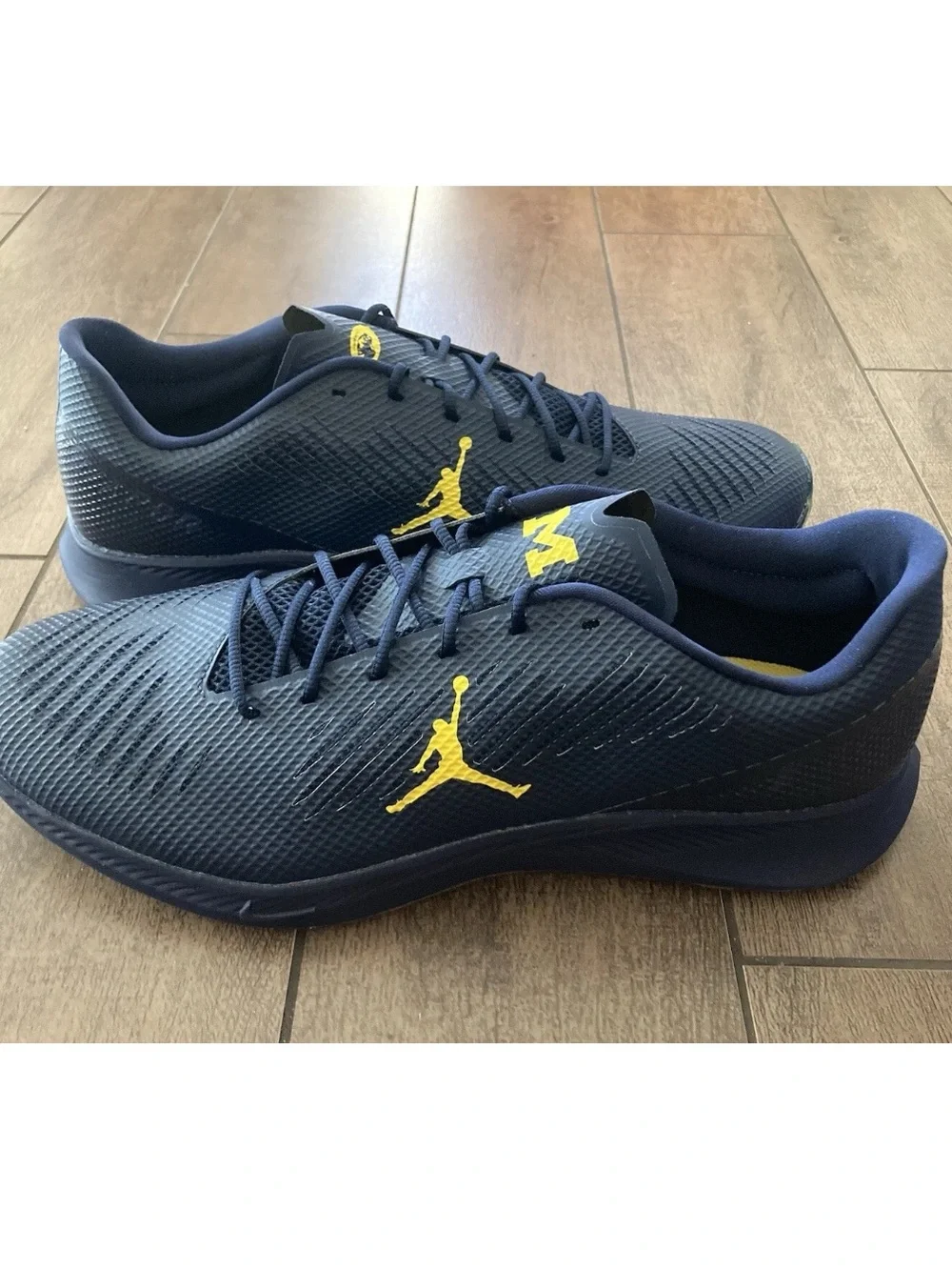 Nike Air Jordan Vapor Edge Turf Cleats 'Michigan Wolverines' CV1670 400 Sz 16